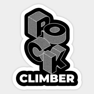 Rock Climber Black Sticker